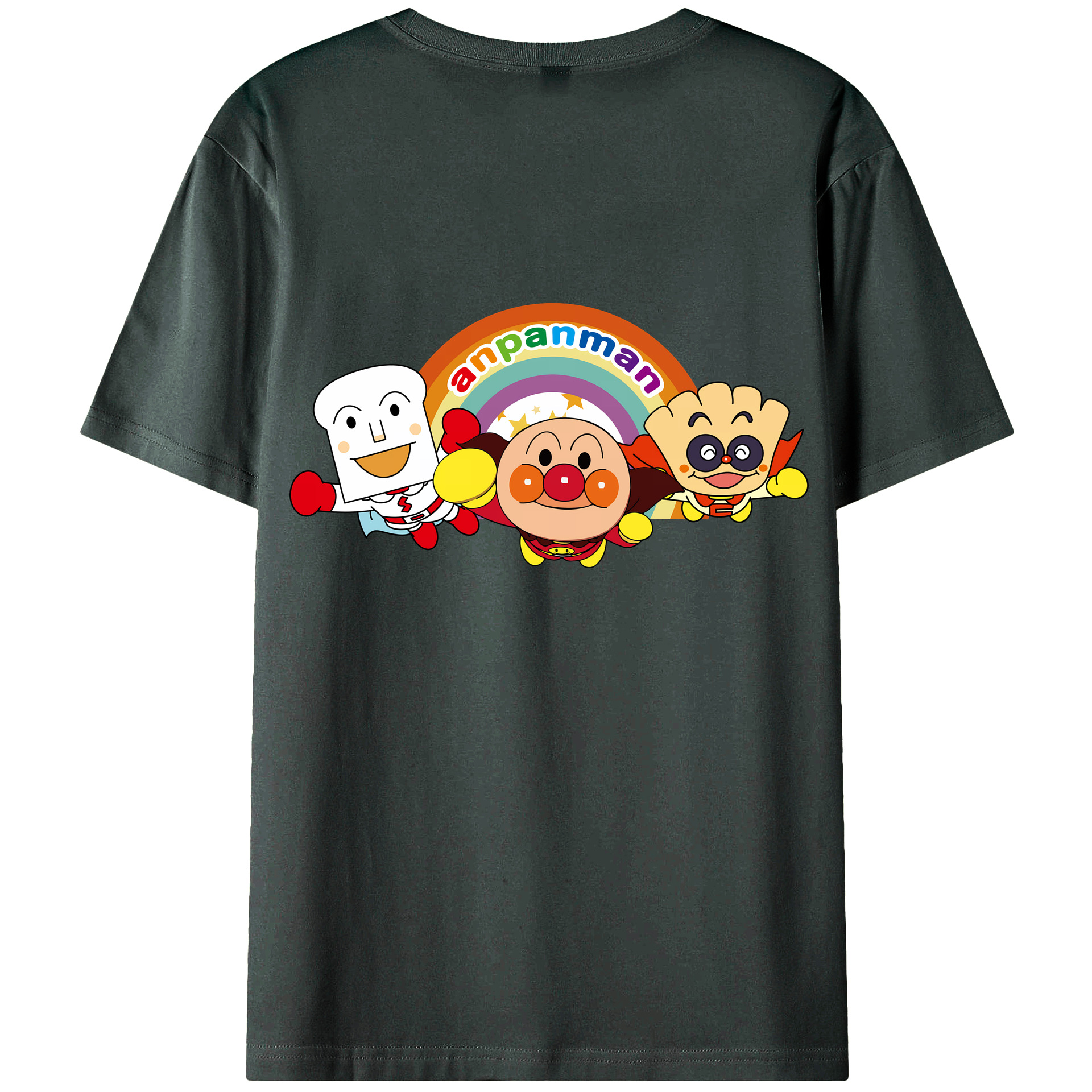 （画像用） アンパンマン Anpanman 綿100％ メンズ半袖Tシャツ（バックプリント） 通気性